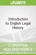 Introduction to English Legal History
