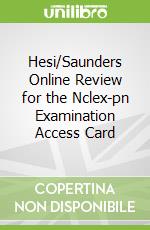 Hesi/Saunders Online Review for the Nclex-pn Examination Access Card libro str