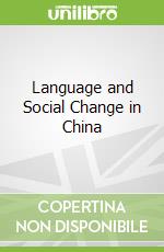 Language and Social Change in China