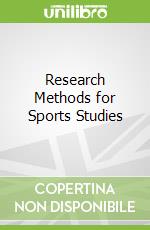 Research Methods for Sports Studies