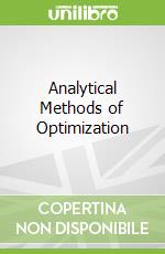 Analytical Methods of Optimization