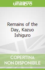 Remains of the Day, Kazuo Ishiguro libro str