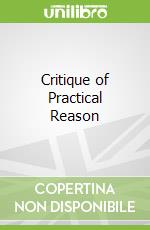 Critique of Practical Reason libro str