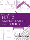 Meta-Analysis for Public Management and Policy libro str
