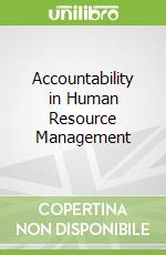 Accountability in Human Resource Management