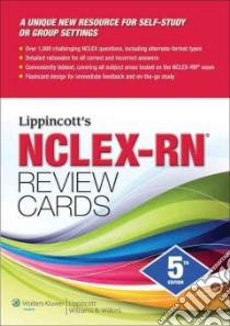 Lippincott's NCLEX-RN Review Cards libro in lingua di Lippincott Williams & Wilkins (COR)