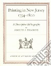 Printing in New Jersey 1754-1800 libro str