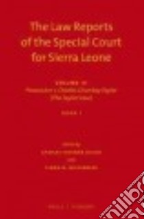 The Law Reports of the Special Court for Sierra Leone libro in lingua di Jalloh Charles Chernor (EDT), Meisenberg Simon M. (EDT)