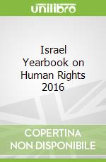 Israel Yearbook on Human Rights 2016