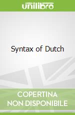 Syntax of Dutch