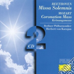 Ludwig Van Beethoven / Wolfgang Amadeus Mozart - Missa Solemnis, Coronation Mass (2 Cd) cd musicale di KARAJAN