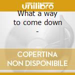 What a way to come down - cd