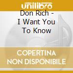 Don Rich - I Want You To Know cd