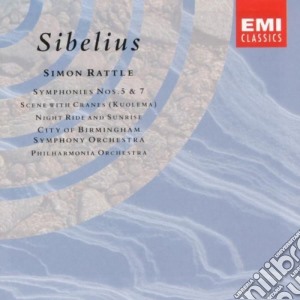 Jean Sibelius - Symphony No.5 ,7, & Night Ride And Sunrise cd musicale di Simon Rattle