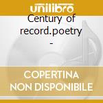 Century of record.poetry - cd