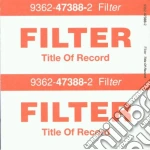 Filter - Title Of Record cd