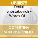 Dmitri Shostakovich - Words Of Michelangelo cd