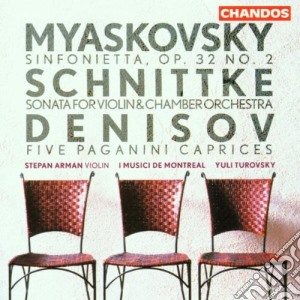 Nikolai Myaskovsky / Alfred Schnittke / Edison Denisov - Sinfonietta No 2 /Sonata For Violin / Five Paganini Caprices cd musicale di Artisti Vari
