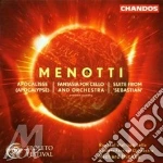 Gian Carlo Menotti - Fantasia For Cello And Orchestra - Apocalisse - Suite From Sebastian cd