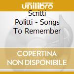 Scritti Politti - Songs To Remember cd