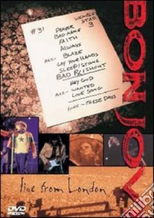 (Music Dvd) Bon Jovi - Live From London cd musicale di David Mallet