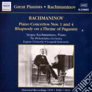 Sergej Rachmaninov - Concerto X Pf N.1 Op.1, N.4 Op.40, Rapsodia Su Un Tema Di Paganini Op.43 cd musicale di Sergei Rachmaninov