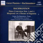 Sergej Rachmaninov - Concerto X Pf N.1 Op.1, N.4 Op.40, Rapsodia Su Un Tema Di Paganini Op.43 cd