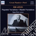 Johannes Brahms - Paganini Variations, Handel Variations cd