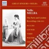 Nellie Melba: Vol.3 Le Registrazioni Di Parigi E Di Londra (1908-1913) cd