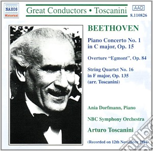 Ludwig Van Beethoven - Piano Concerto No.1 Op.15, String Quartet No.16, Overture Egmont cd musicale di Beethoven ludwig van