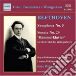 Ludwig Van Beethoven - Symphony No.5 Op.67, Sonata N.29 'hammerklavier' (orch. Weingartner) cd