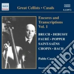Pablo Casals: Encores And Transcriptions Vol.1 cd
