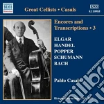 Pablo Casals: Encores And Transcriptions Vol.3 cd
