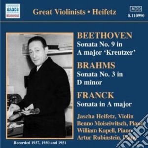 Jascha Heifetz: Beethoven, Brahms, Mozart cd musicale di Beethoven ludwig van