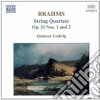 Johannes Brahms - Quartetto X Archi N.1 E N.2 Op.51 cd