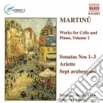 Bohuslav Martinu - Opere X Vlc E Pf Vol.1: Sonate Nn.1 > N.3, Ariette, 7 Arabesques cd