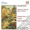 Bohuslav Martinu - Opere X Vlc E Pf Vol.1: Sonate Nn.1 > N.3, Ariette, 7 Arabesques cd