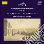 Louis Spohr - Quartetti Per Archi Vol.10 (integrale): N.24 Op.82 N.2, N.25 Op.82 N.3 cd