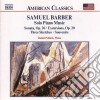Samuel Barber - Solo Piano Music cd musicale di Barber Samuel