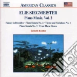 Siegmeister Elie - Opere X Pf (integrale) Vol.2: Sunday Inbrooklyn, Sonate Nn.2 E 3, ... cd