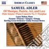 Samuel Adler - Of Musique, Poetrie, Art, And Love cd