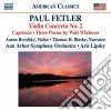Felter Paul - Concerto Per Violino N.2, Capriccio, 3 Poemi Di Walt Whitman cd