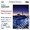 Walter Piston - Quartetto Per Archi N. 1, N.3 E N.5 cd