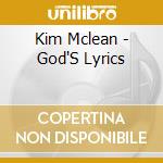 Kim Mclean - God'S Lyrics cd musicale di Kim Mclean
