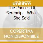 The Princes Of Serendip - What She Said
