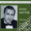 Hans Hotter: Dokumente - Bach, Handel, Schubrt, Brahms cd