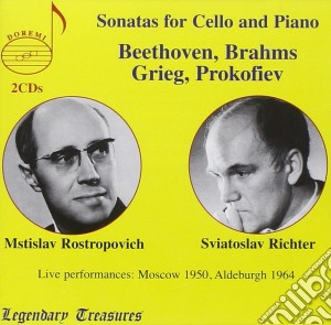 Mstislav Rostropovich / Sviatoslav Richter - richter - Beethoven / Johannes Brahms / Edvard Grieg / Sergei Prokofiev (2 Cd) cd musicale di Rostropovich/richter