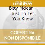 Bitty Mclean - Just To Let You Know cd