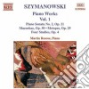 Karol Szymanowski - Opere X Pf (integrale) Vol.1: Sonata N.2 Op.21, Mazurche N.1 > N.4, Metopes Op.2 cd