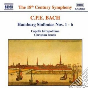 Carl Philipp Emanuel Bach - Sinfonie Amburghesi Nn.1-6 Wq 182 cd musicale di Bach carl philip ema